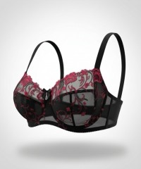 Бюстгальтер Finikin 5090D чёрно-красный