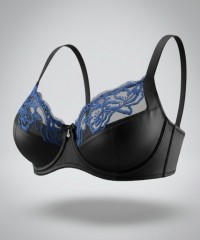 Бюстгальтер Finikin 7017D чёрно-голубой