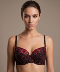 Бюстгальтер Diorella 34022Е чёрно-красный