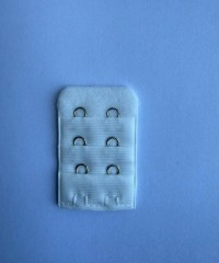 Застібка подовжувач для бюстгальтера на два гачки коротка 04 белый