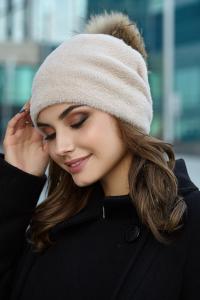 Шапка «Аннабель» (белый) Braxton кофейный