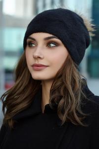 Шапка «Аннабель» (белый) Braxton черный